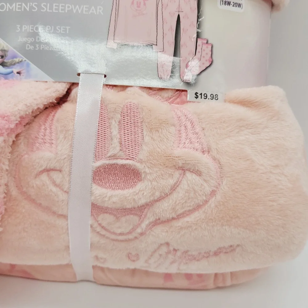 NEW Disney Women's Minnie Mouse Sleepwear Gift Set W/ Socks Size 2x (18W - 20W) - Picture 4 of 8